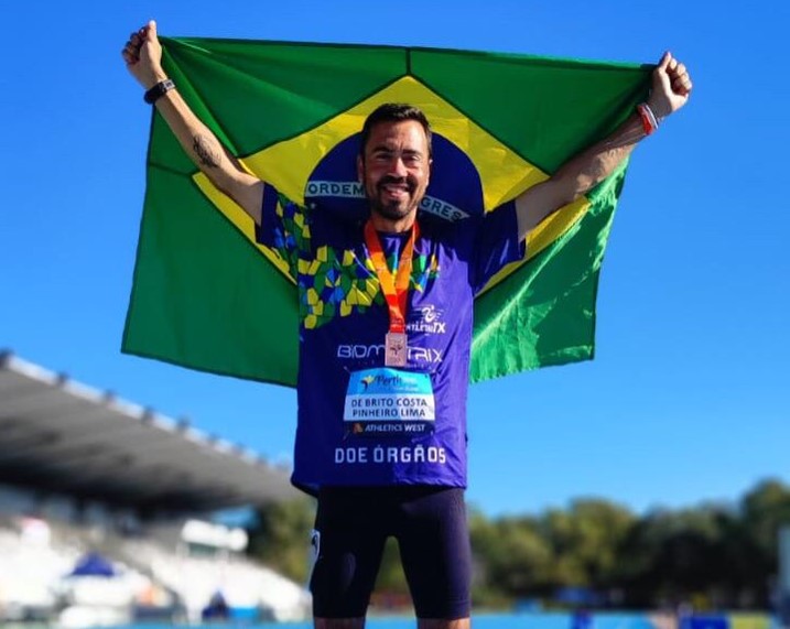 Atleta brasileiro vai aos jogos mundiais para transplantados com ajuda de doações